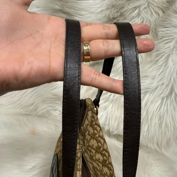Authentic Dior Tan and Brown Monogram Shoulder Bag - Picture 5 of 16